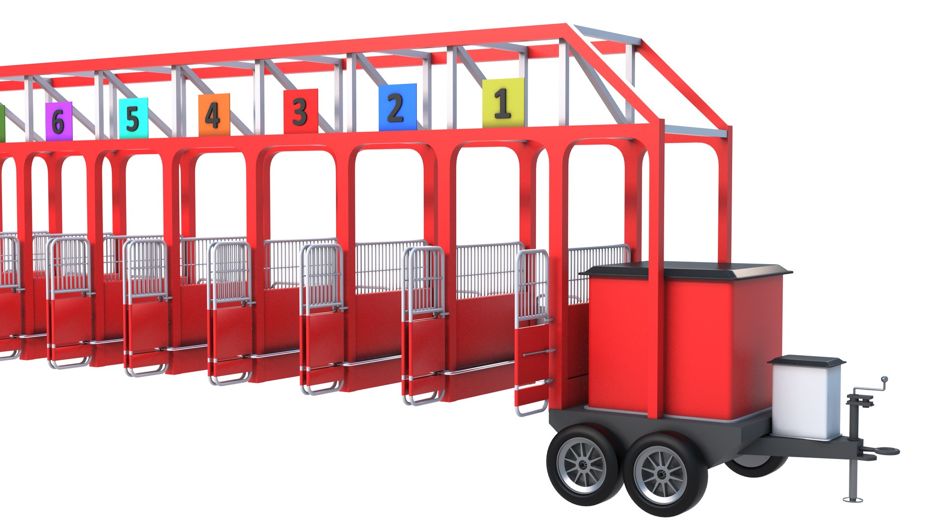 Horse Racing Starting Gates - Red 3D Model - TurboSquid 1910982