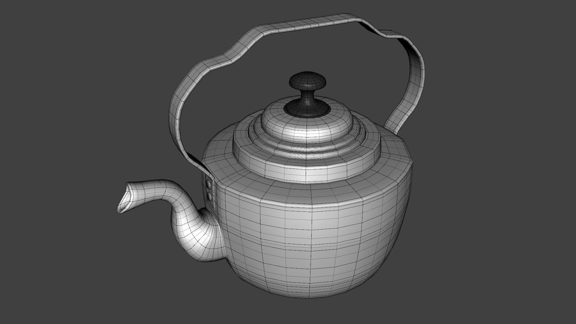 Tea Kettle - Victorian Antique Low-poly 3D Model 3D - TurboSquid 2369178