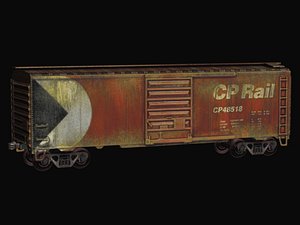 3ds max canadian pacific boxcar