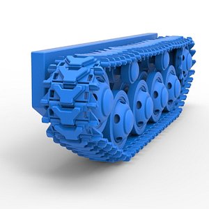 3D model Diecast Track for Vintage Monster tank Version 3 Scale 1 to 25