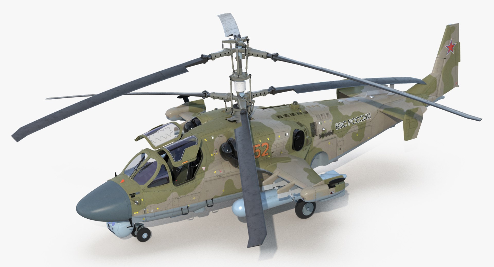 Kamov ka52 black shark 3D model - TurboSquid 1191585