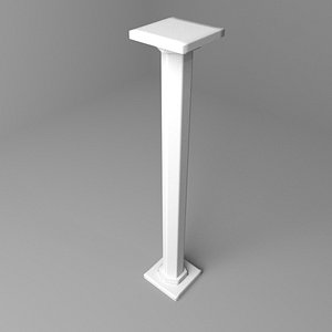 3D pillar octagon 1 model
