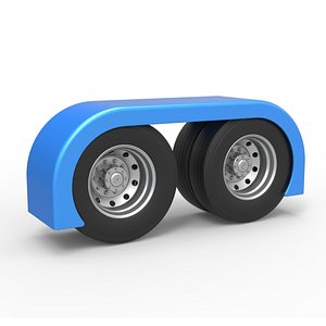 Semi truck Rear fenders Set 6 Scale 1 to 25 3D model