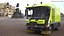 Compact Street Sweeper Vehicle Green Rigged
