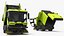 Compact Street Sweeper Vehicle Green Rigged