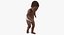 african american baby fur 3d model