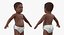 african american baby fur 3d model