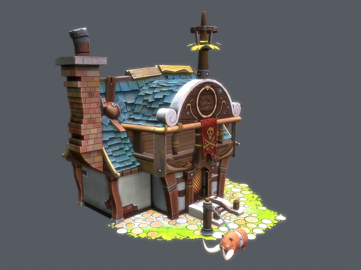 Stylized Pirate House Max