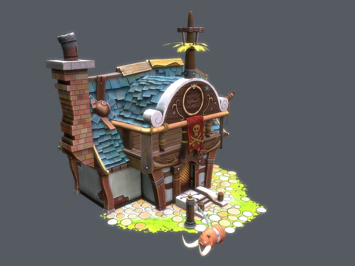 Stylized Pirate House Max