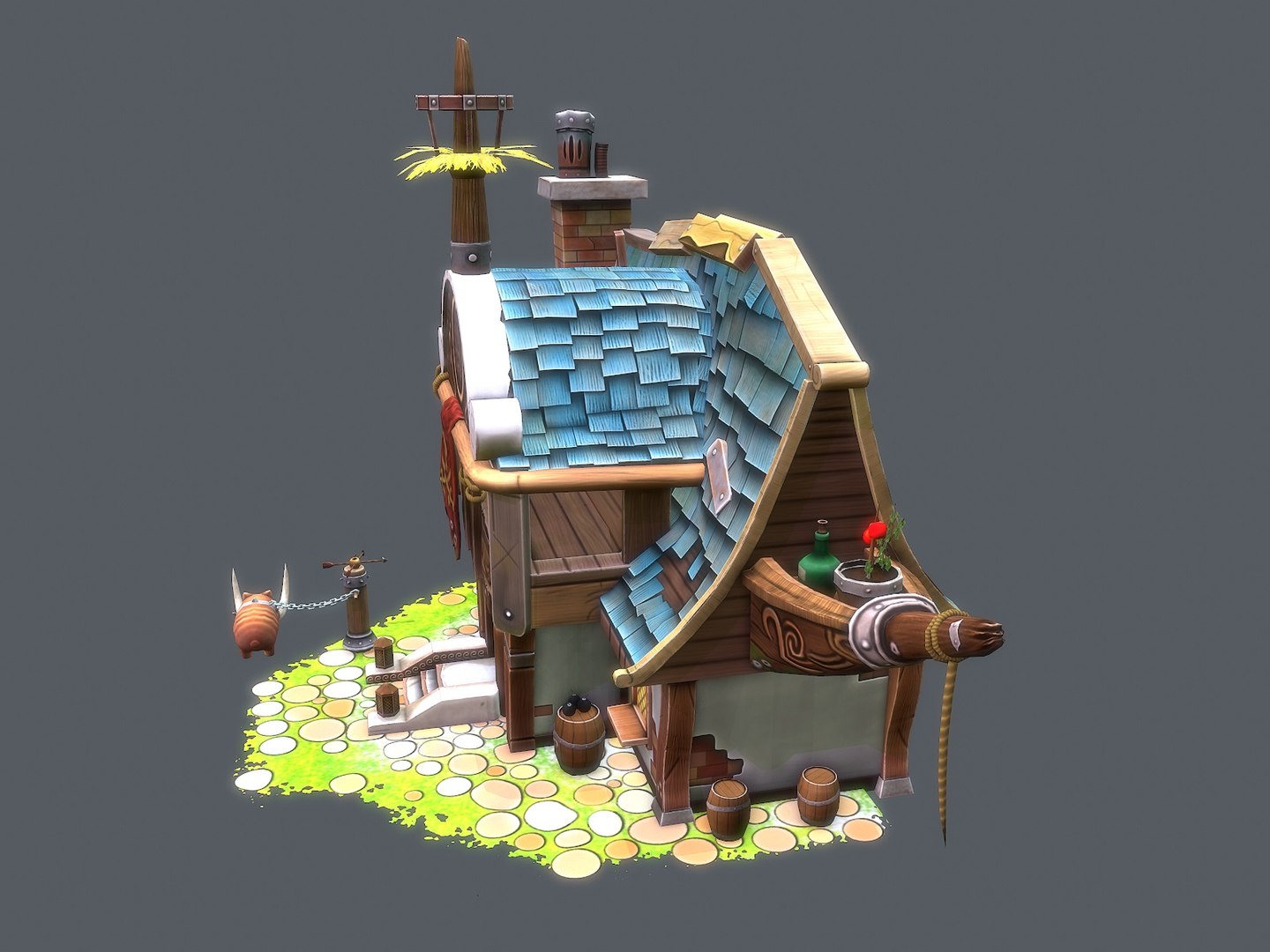 Stylized Pirate House Max