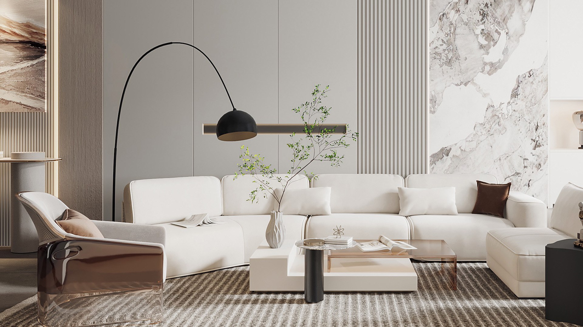 Modern Living Room Model - Turbosquid 2075041