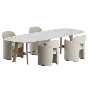 Blanca Chair August Table by Lema model
