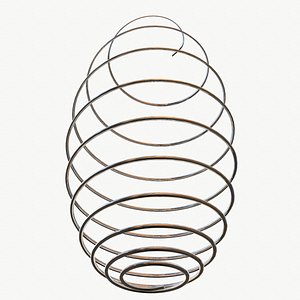 metal spiral spring 3D