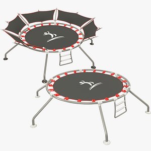 trampolines modelled 3D