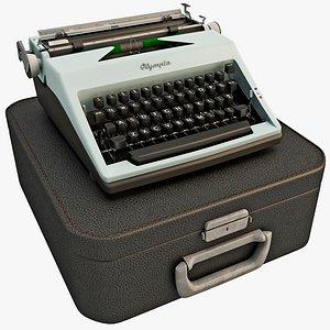 vintage typewriter olympia 1964 3d model
