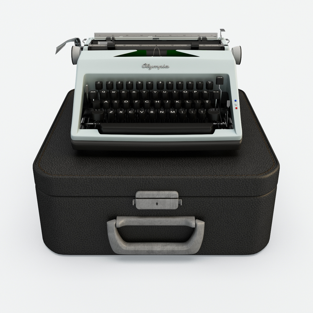vintage typewriter olympia 1964 3d model