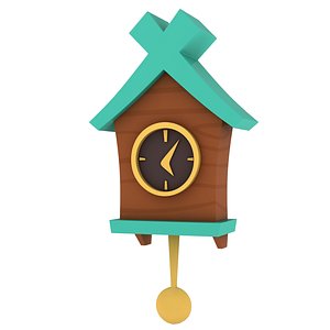 modeled cartoon wall clock model