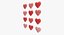Low Poly Patterned Hearts