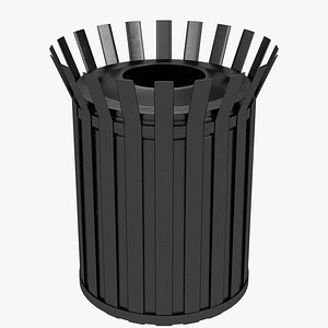 Circular open top litter bin