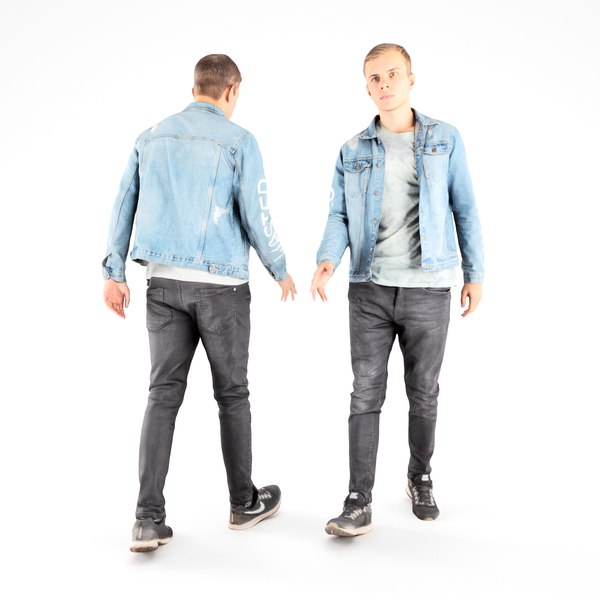scanned human man casual 3D model