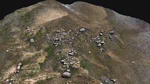 3D debris stones grass terrain PBR photogrammetry