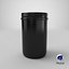 Plastikdose Weithals gerade Seite 40oz ohne Kappe Schwarz Cap
