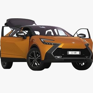 3D model Toyota C-HR 2024 Opening doors and trunk