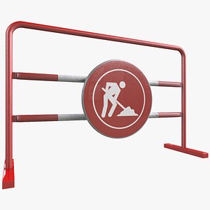 barrier sign used 3d max