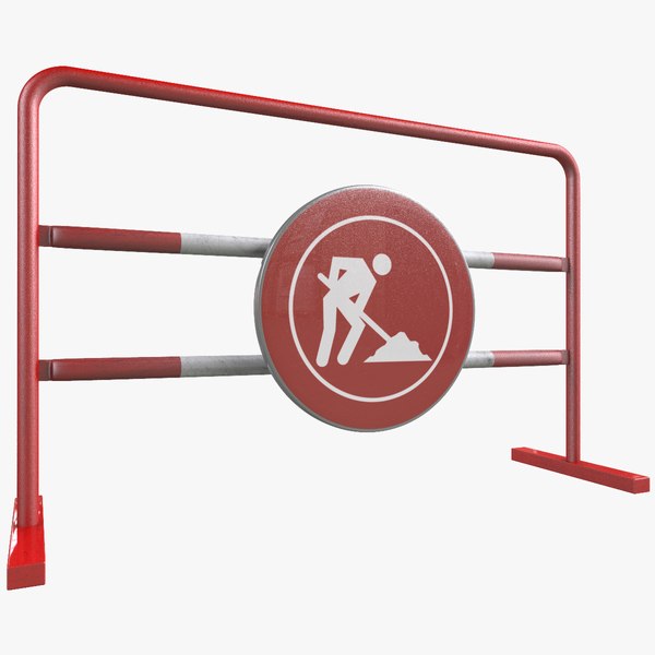 barrier sign used 3d max