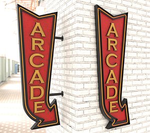 neon arcade vintage advertising model