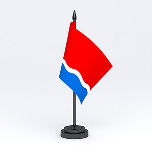 Table Flag Amur Oblast 3D model