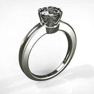 solitaire ring diamond 3d model