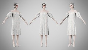 Dress 15 Abstract Pebble Repeat model