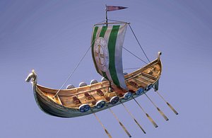 ship boat drakkar 3D model