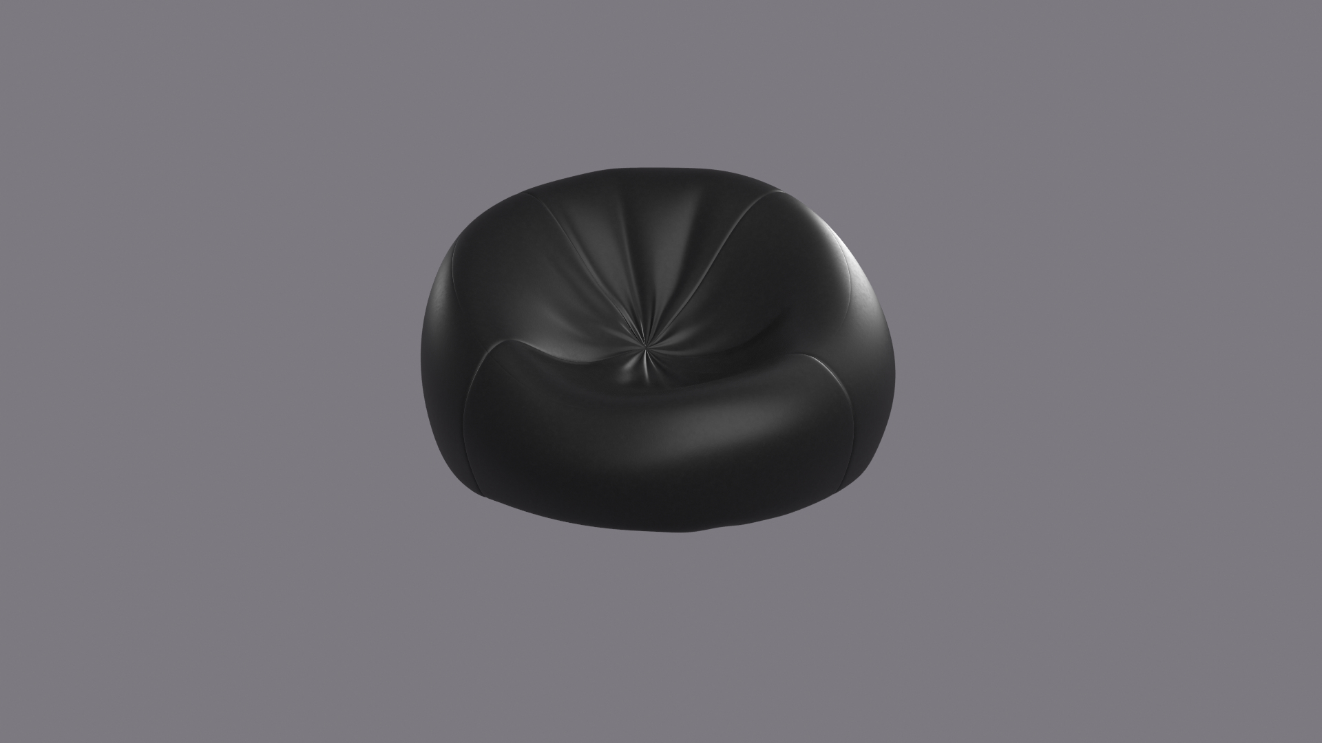 Bean Bag Chair Black Leather 3D Model TurboSquid 1850475