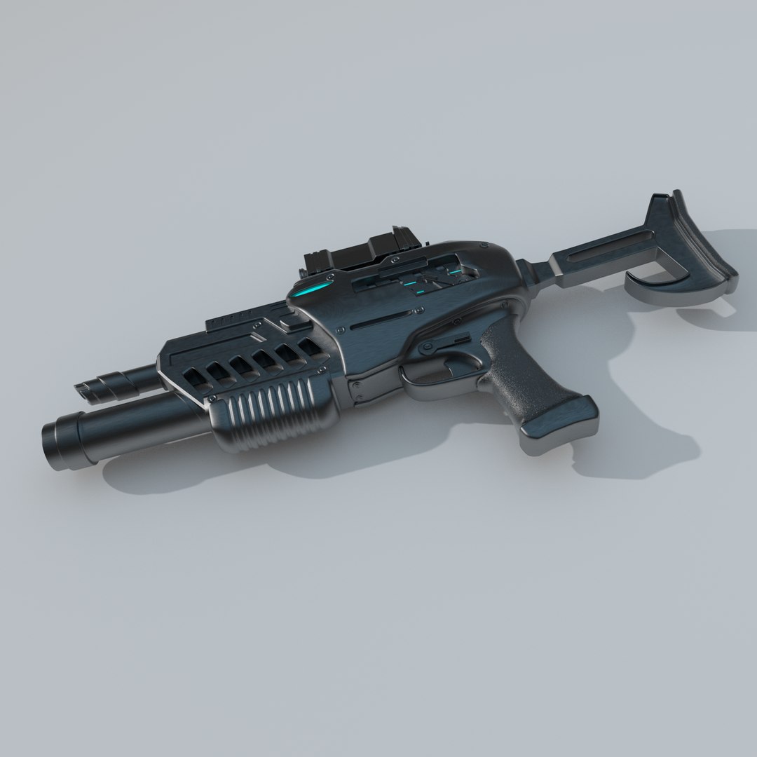 Sci-fi Rifle 3d C4d