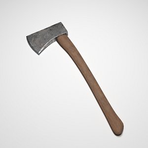 Low poly PBR Simple Axe 2K Game Ready 3D model