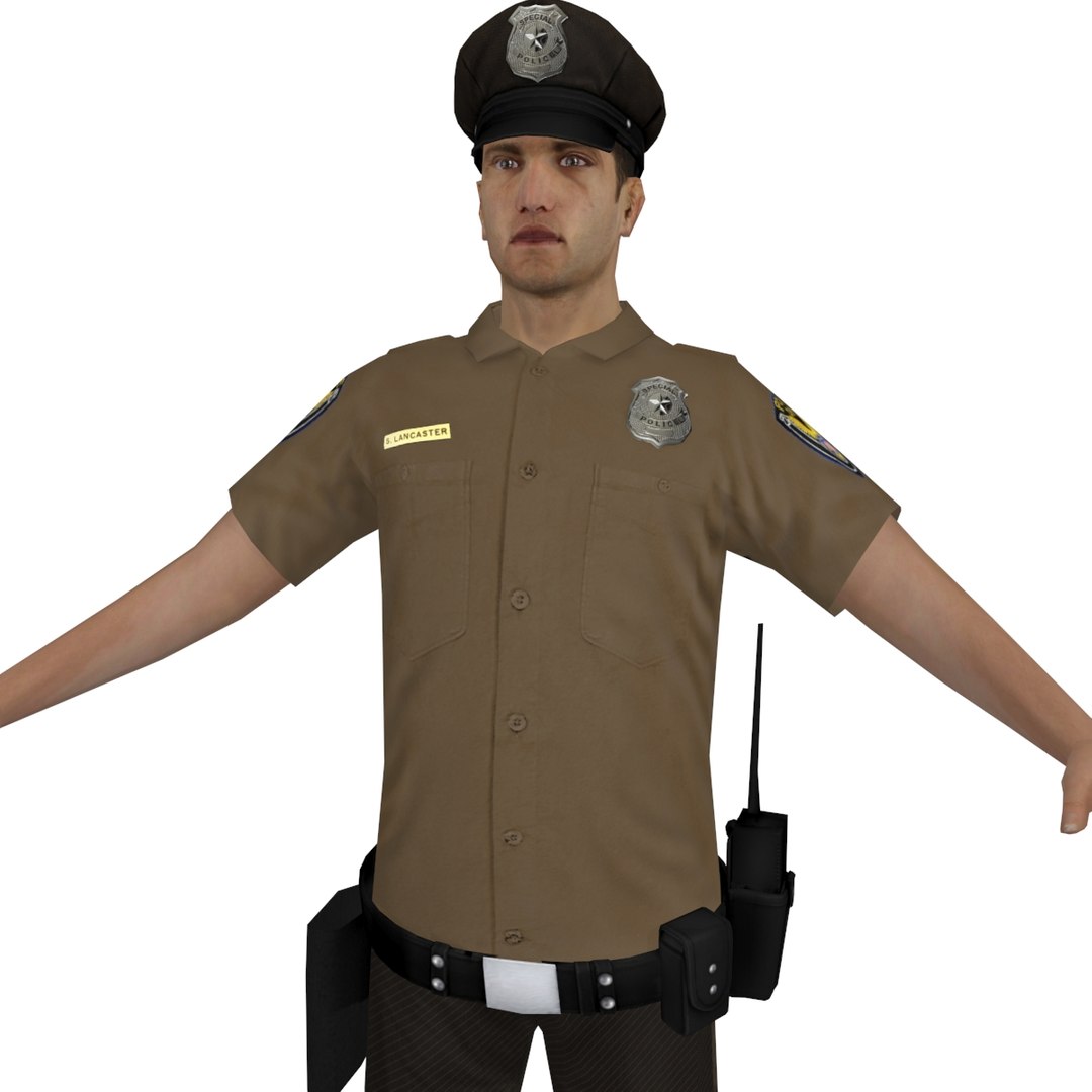 3d Model Rigged Police Officer