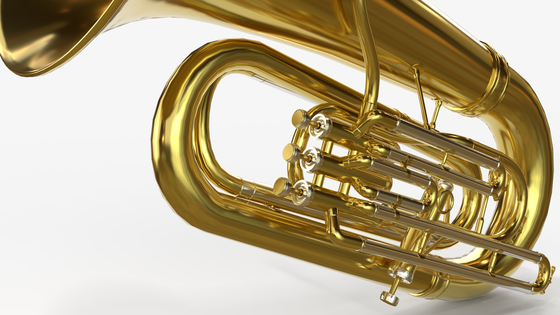 3D Tuba Three Materials Brass Copper And Silver Model - TurboSquid 2255825