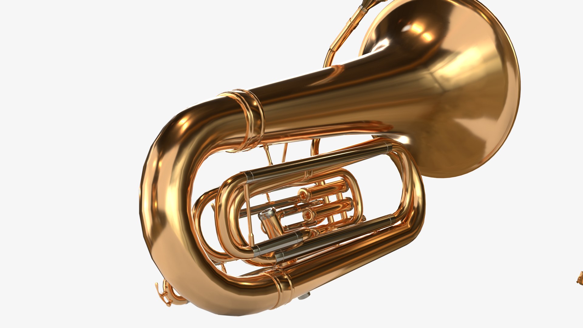 3D Tuba Three Materials Brass Copper And Silver Model - TurboSquid 2255825