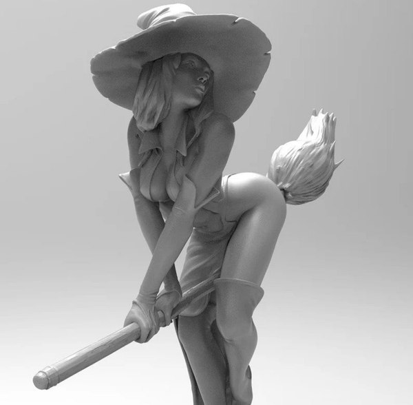 3D WAIFU - HOT SEXY WITCH - 3D - STL FILE PREMIUM EDITION - CHARACTER DESIGN