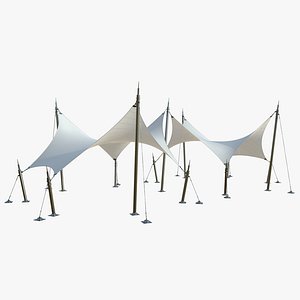 Tensile Structure Architecture 3D model