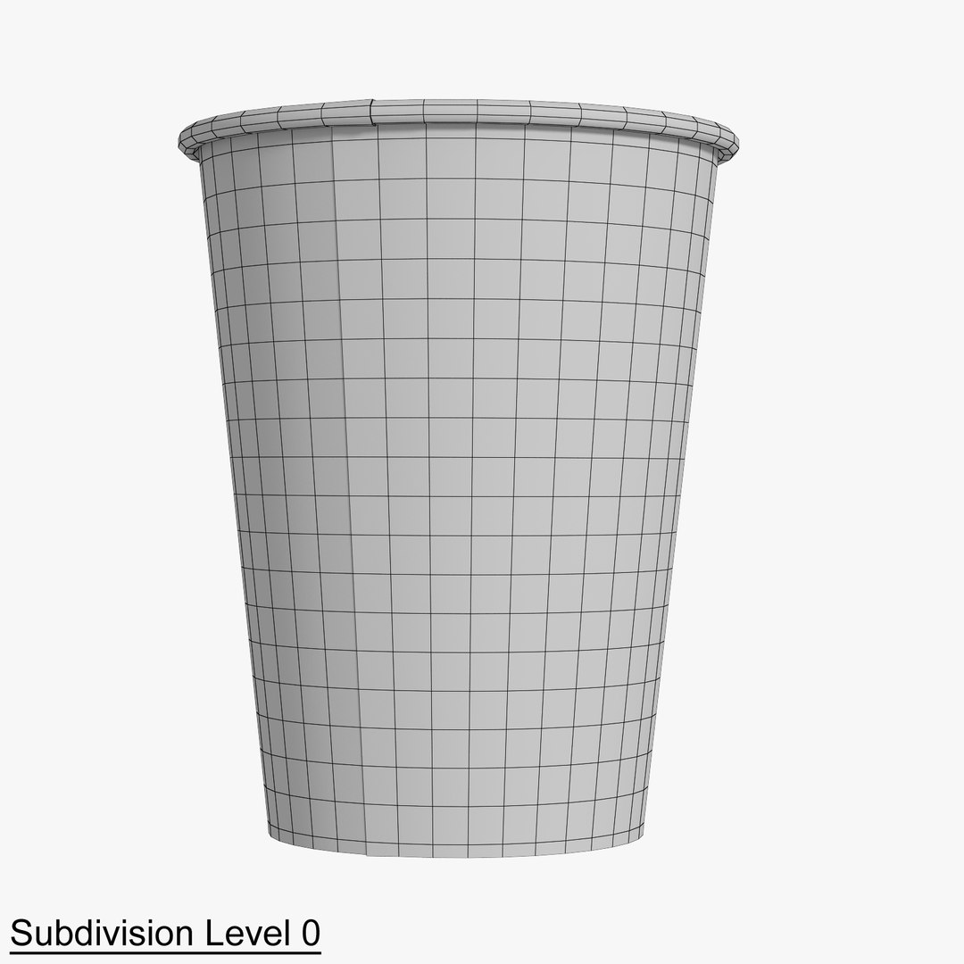 Paper cups set 3D model - TurboSquid 1430947