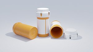 Detailed Blank Pill Bottle 4K