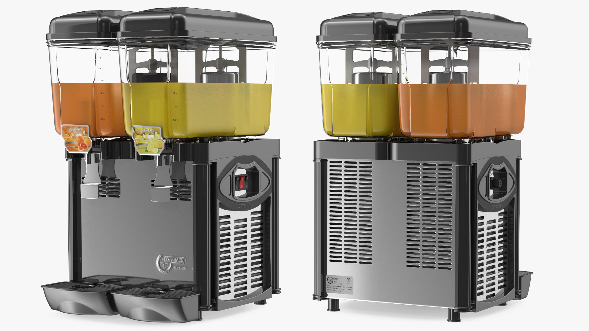 Cofrimell 2 Bowl Cold Drink Dispenser 3D model preview