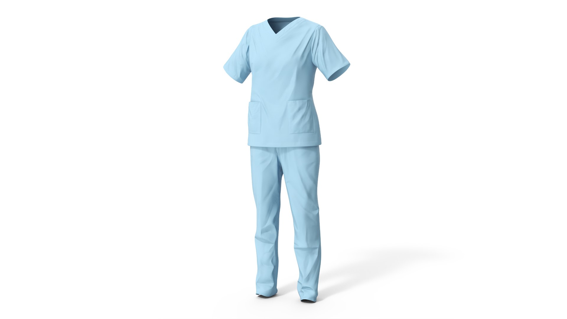 Medical Scrubs Uniform 3D Model - TurboSquid 2194877