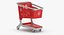plastic shopping cart 01 3D model