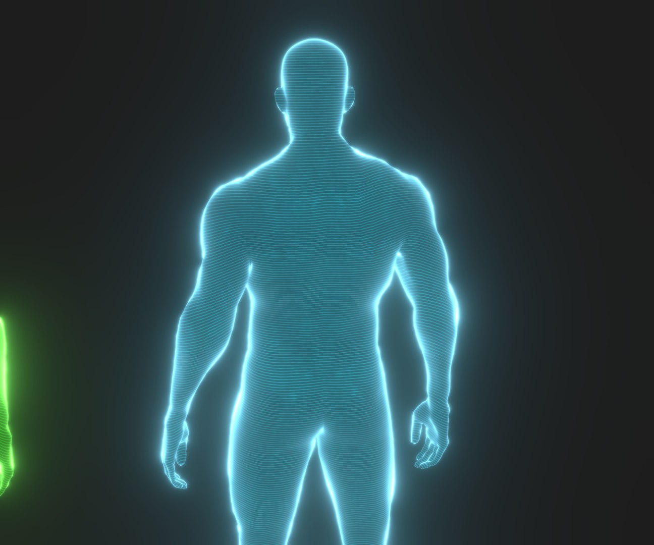 3D Animated Human Hologram Male 28 Animations - TurboSquid 2096131