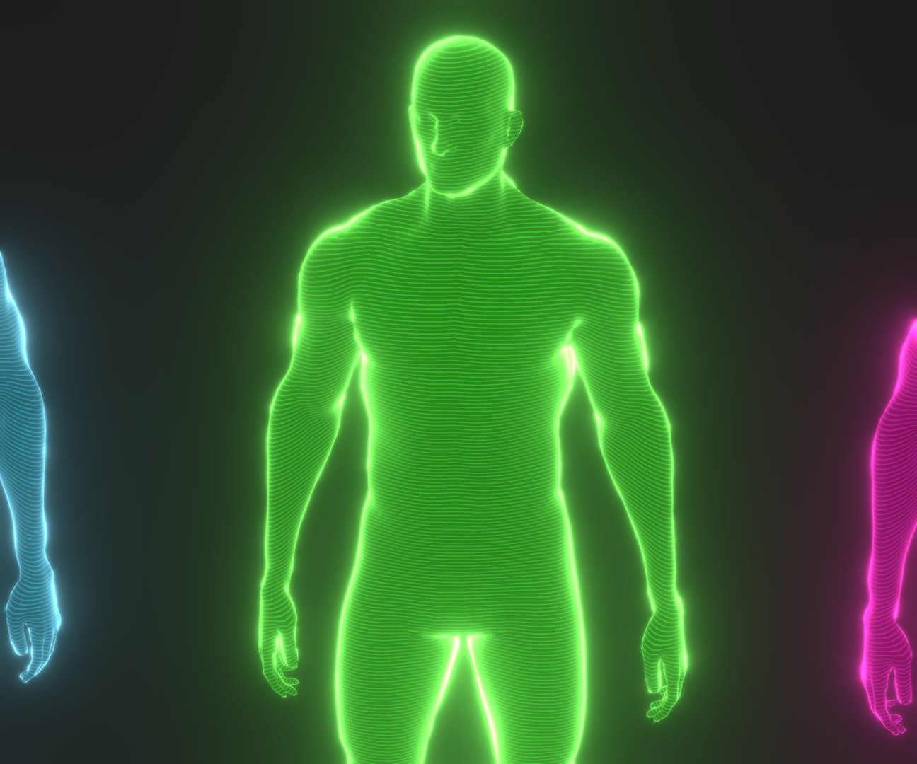 3D Animated Human Hologram Male 28 Animations - TurboSquid 2096131