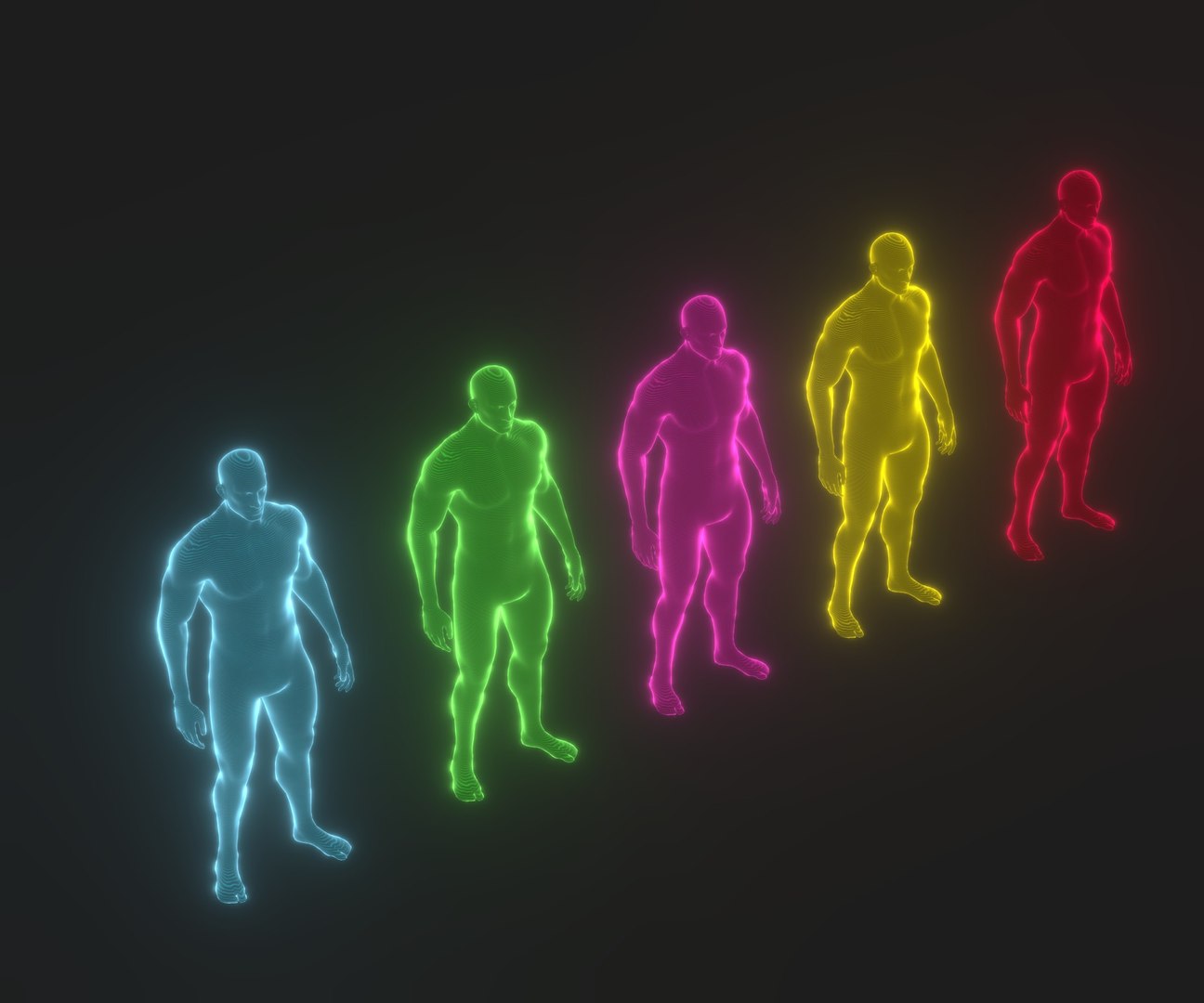 3D Animated Human Hologram Male 28 Animations - TurboSquid 2096131